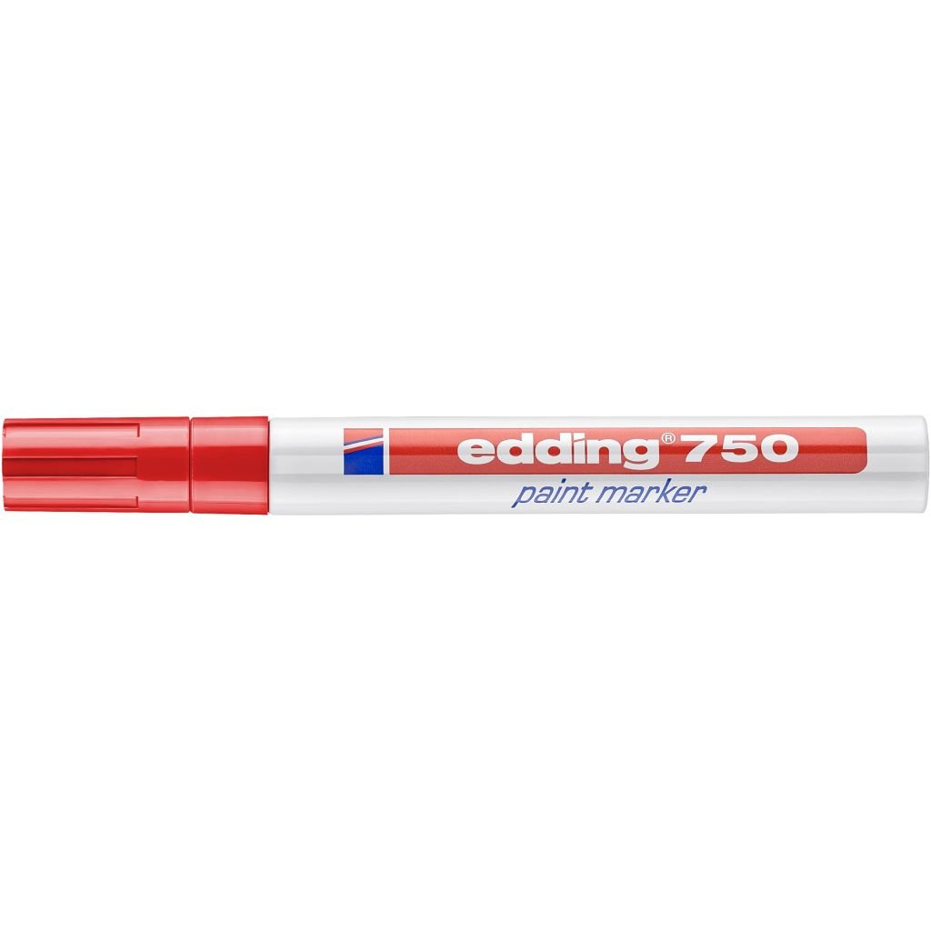 Edding 750 Gloss Paint Marker - Red (002) Broad - Round Nib (2 - 4 MM)
