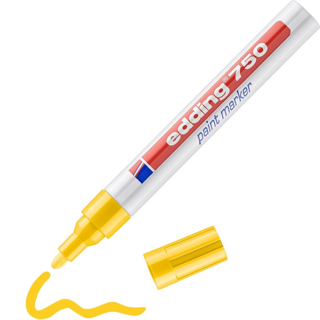 Edding 750 Gloss Paint Marker - Yellow (005) Broad - Round Nib (2 - 4 MM)
