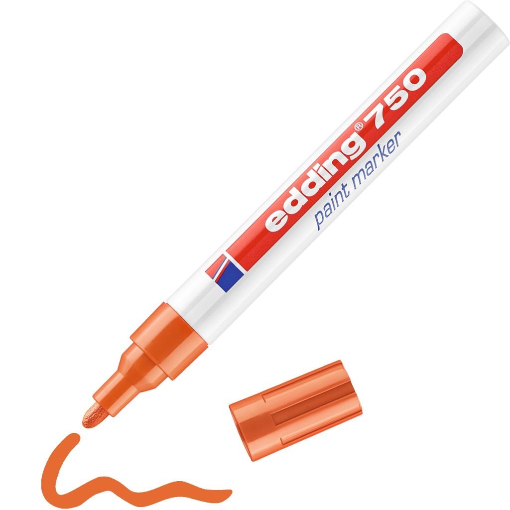 Edding 750 Gloss Paint Marker - Orange (006) Broad - Round Nib (2 - 4 MM)