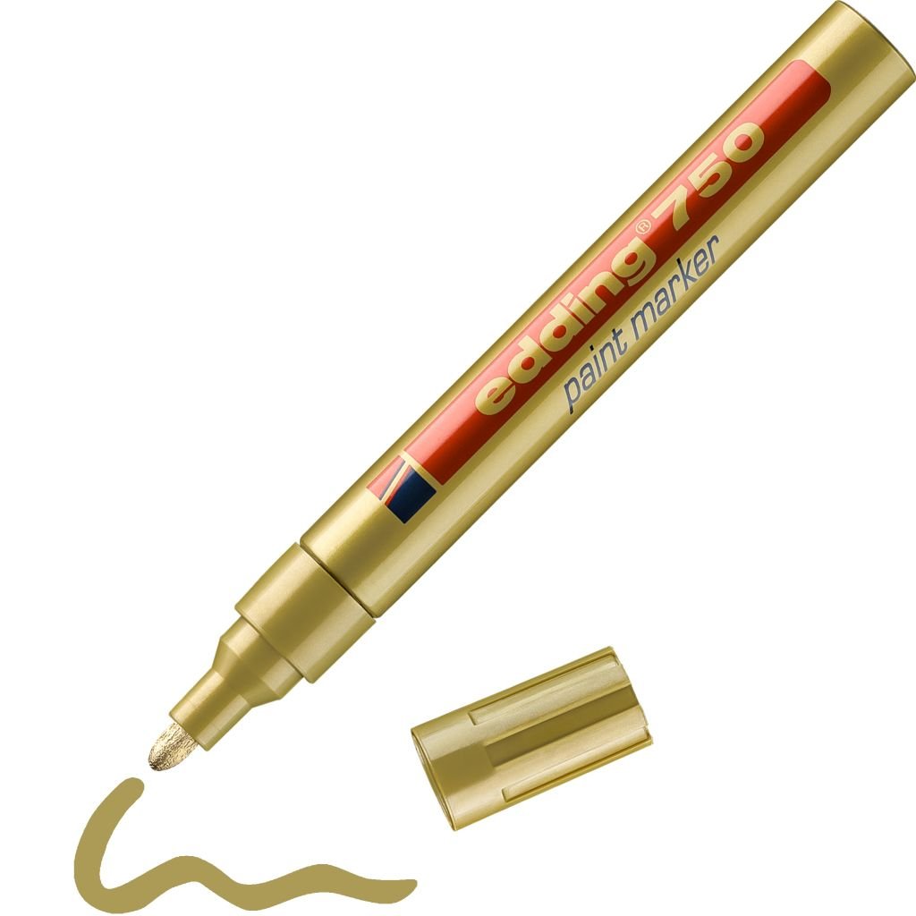 Edding 750 Gloss Paint Marker - Gold (053) Broad - Round Nib (2 - 4 MM)
