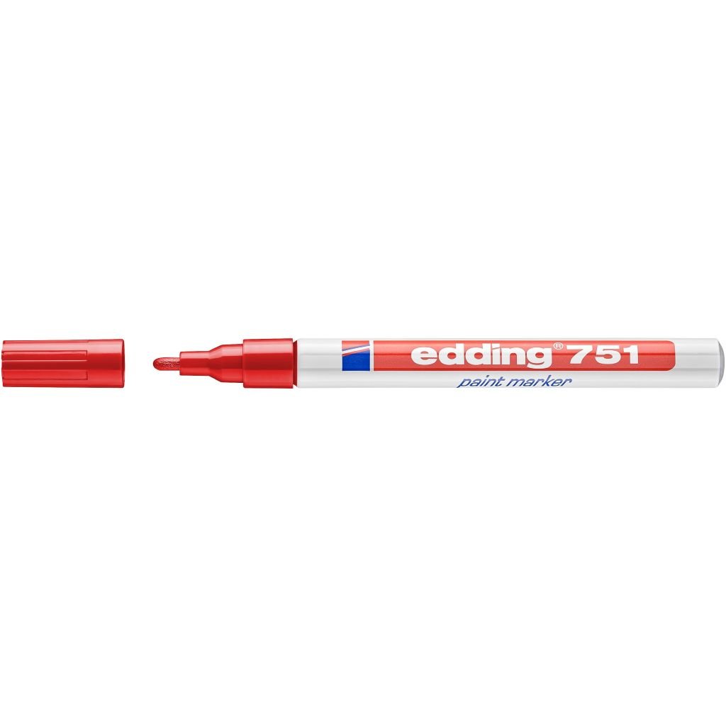 Edding 751 Gloss Paint Marker - Red (002) Medium - Round Nib (1 - 2 MM)