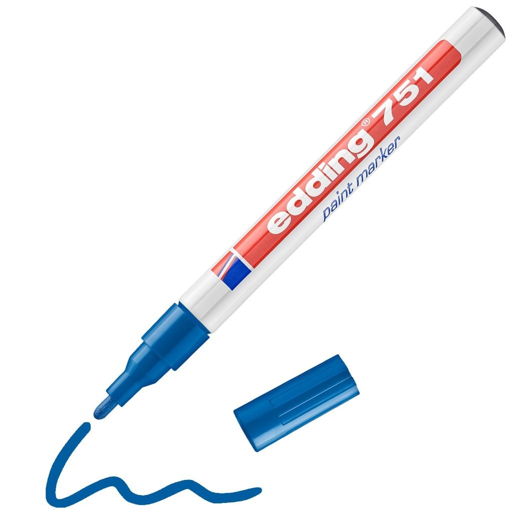 Edding 751 Gloss Paint Marker - Blue (003) Medium - Round Nib (1 - 2 MM)