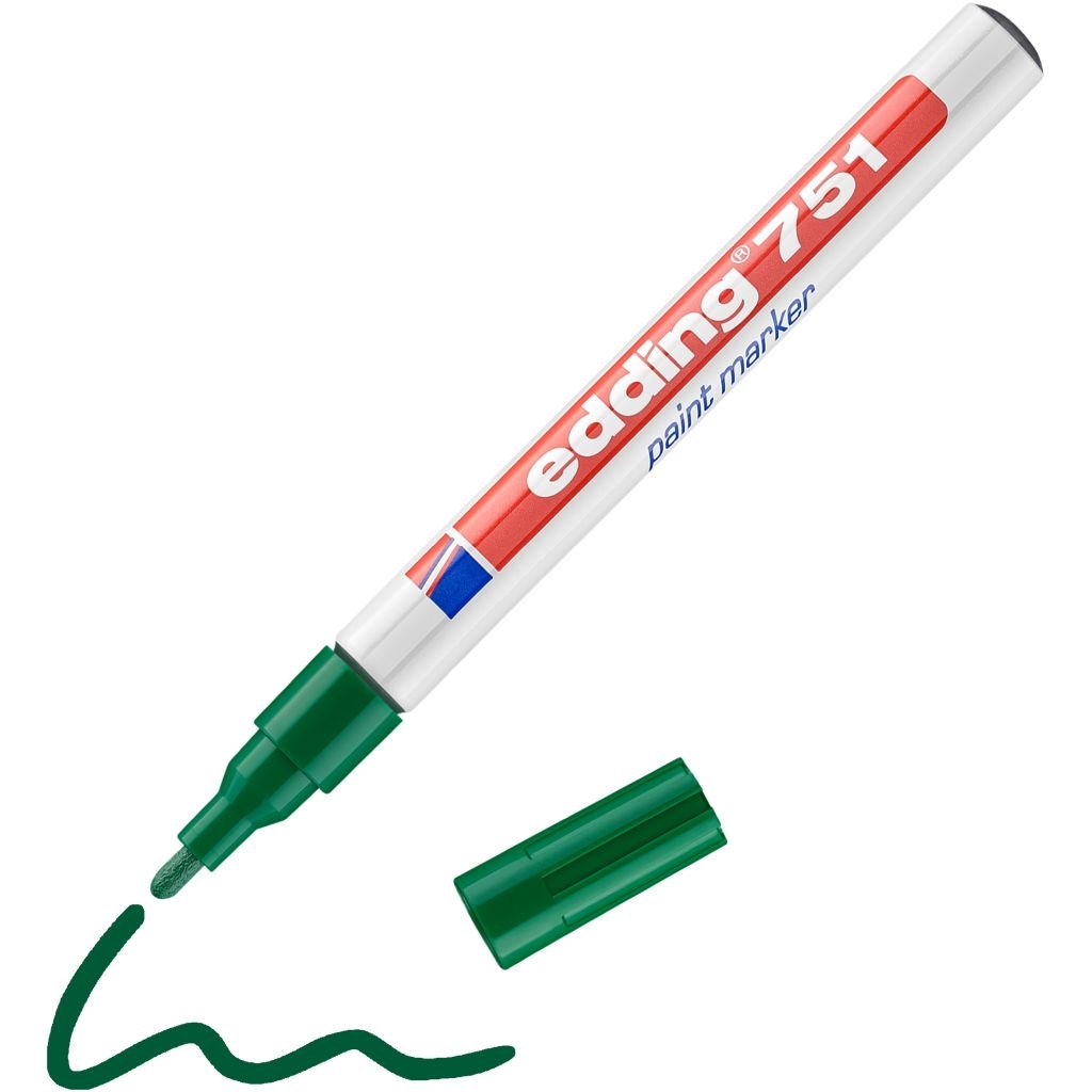 Edding 751 Gloss Paint Marker - Green (004) Medium - Round Nib (1 - 2 MM)
