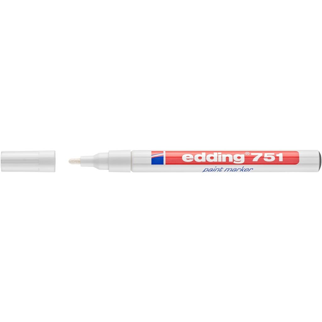 Edding 751 Gloss Paint Marker - White (049) Medium - Round Nib (1 - 2 MM)