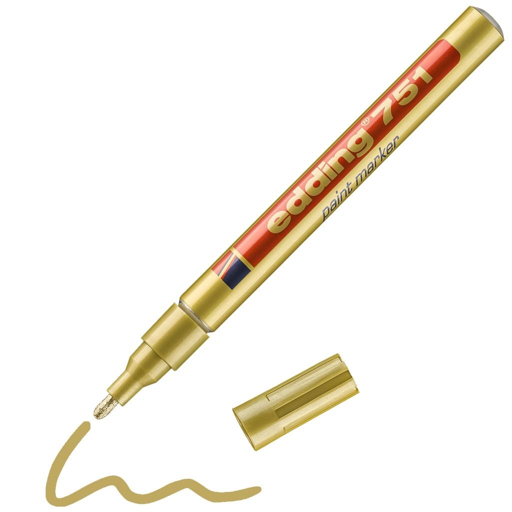Edding 751 Gloss Paint Marker - Gold (053) Medium - Round Nib (1 - 2 MM)