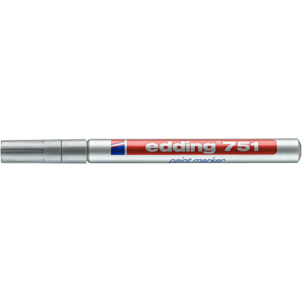 Edding 751 Gloss Paint Marker - Silver (054) Medium - Round Nib (1 - 2 MM)