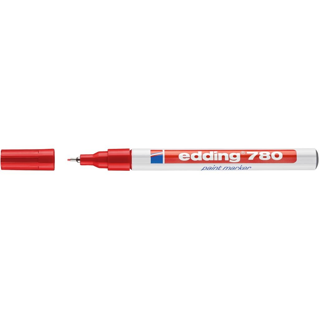 Edding 780 Gloss Paint Marker - Red (002) Fine - Round Nib (0.8 MM)