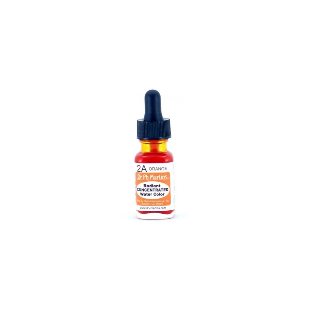 Dr. Ph. Martin's Radiant CONCENTRATED Water Color Paint - 15 ml Bottle - Orange (2A)