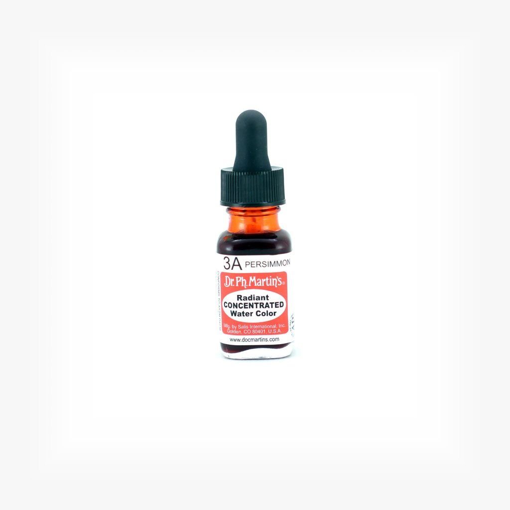 Dr. Ph. Martin's Radiant CONCENTRATED Water Color Paint - 15 ml Bottle - Persimmon (3A)