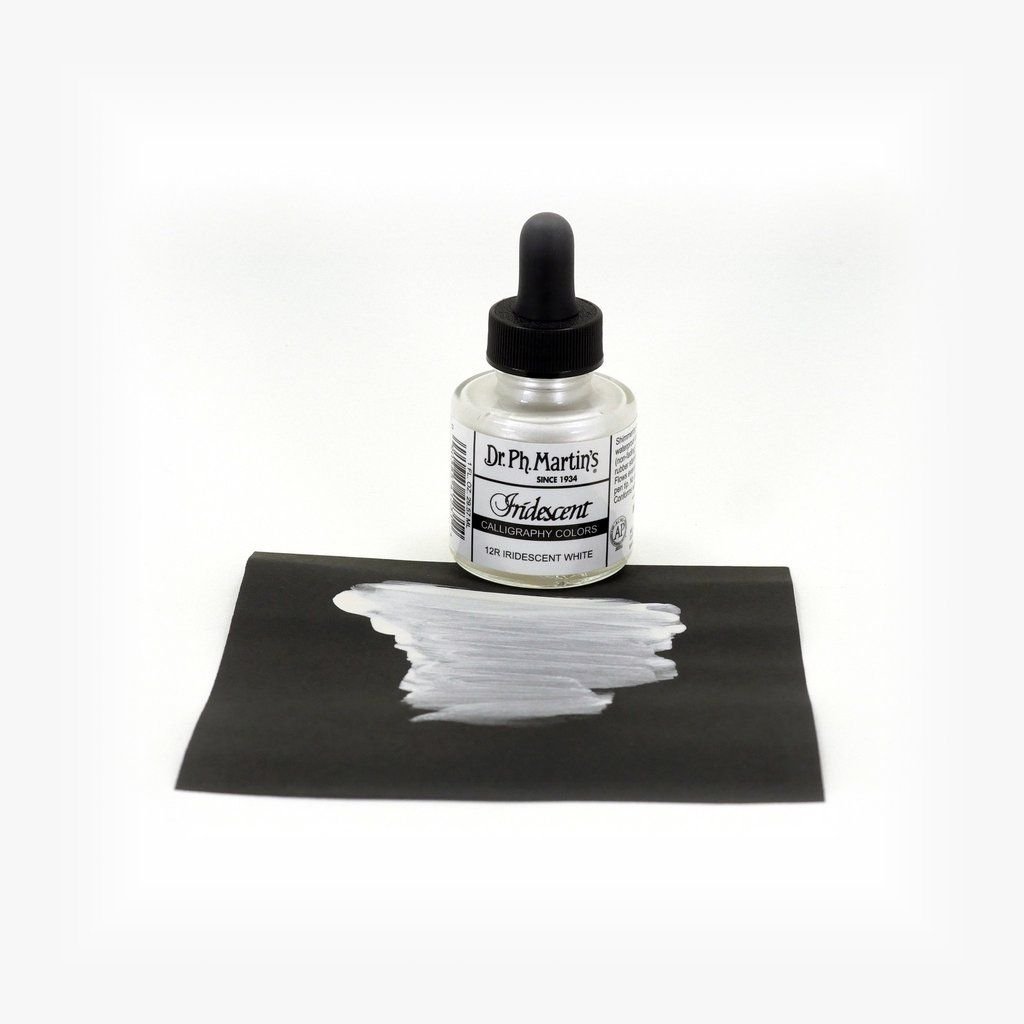 Dr. Ph. Martin's Iridescent Calligraphy Colors Paint - 30 ML Bottle - Iridescent White (12R)