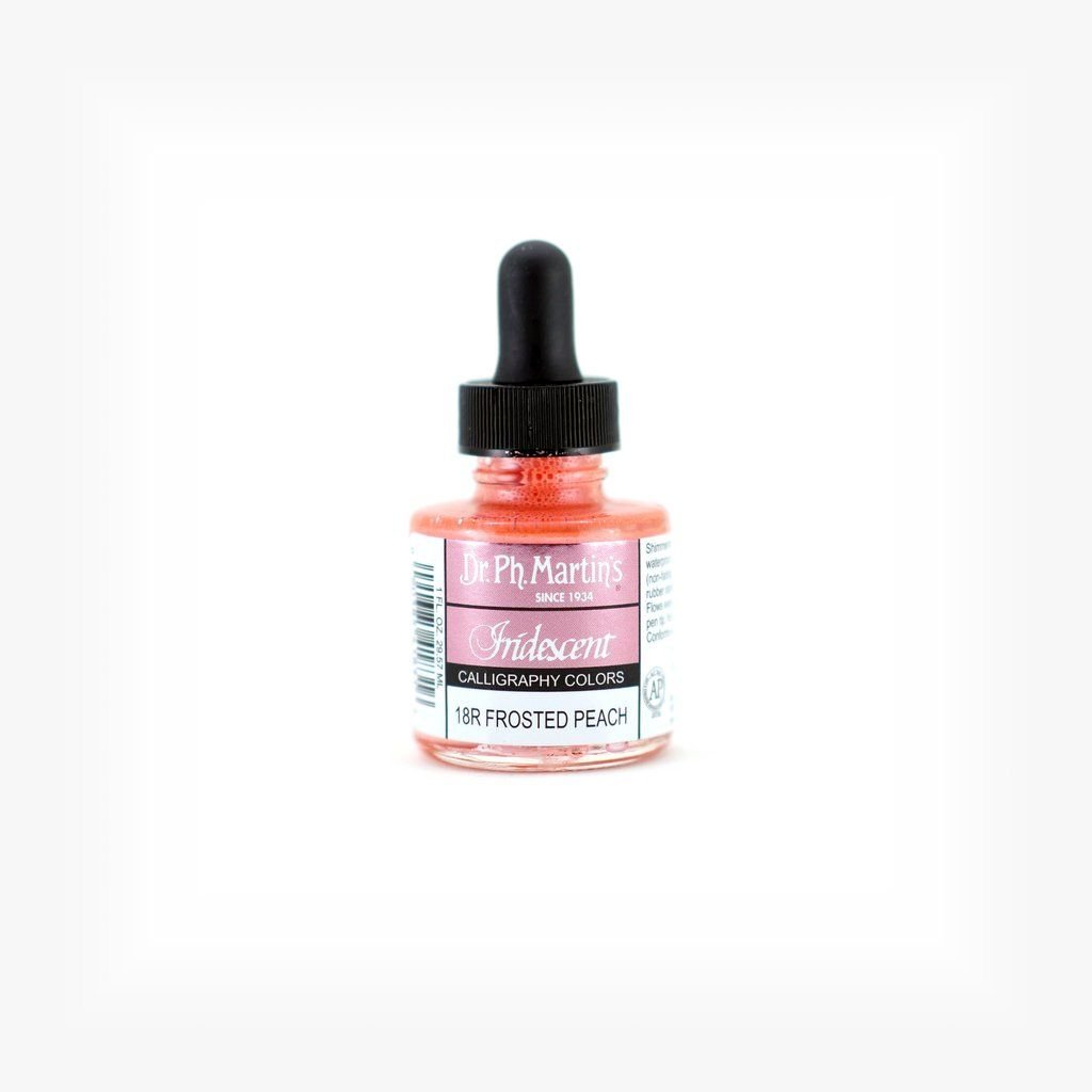 Dr. Ph. Martin's Iridescent Calligraphy Colors Paint - 30 ML Bottle - Frosted Peach (18R)