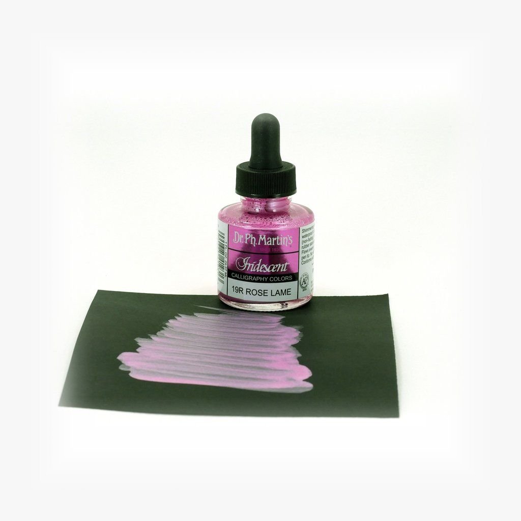 Dr. Ph. Martin's Iridescent Calligraphy Colors Paint - 30 ML Bottle - Rose Lame (19R)