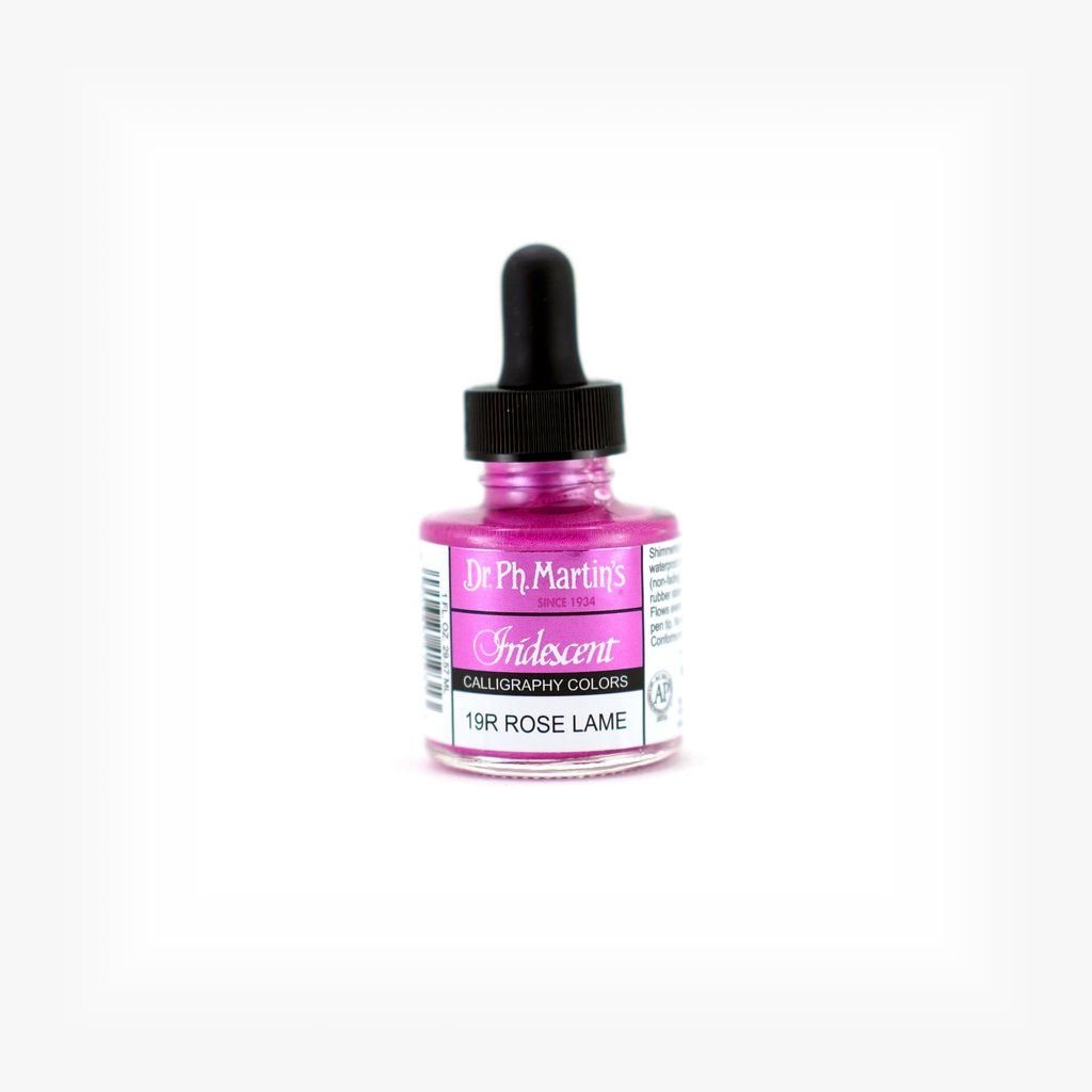 Dr. Ph. Martin's Iridescent Calligraphy Colors Paint - 30 ML Bottle - Rose Lame (19R)