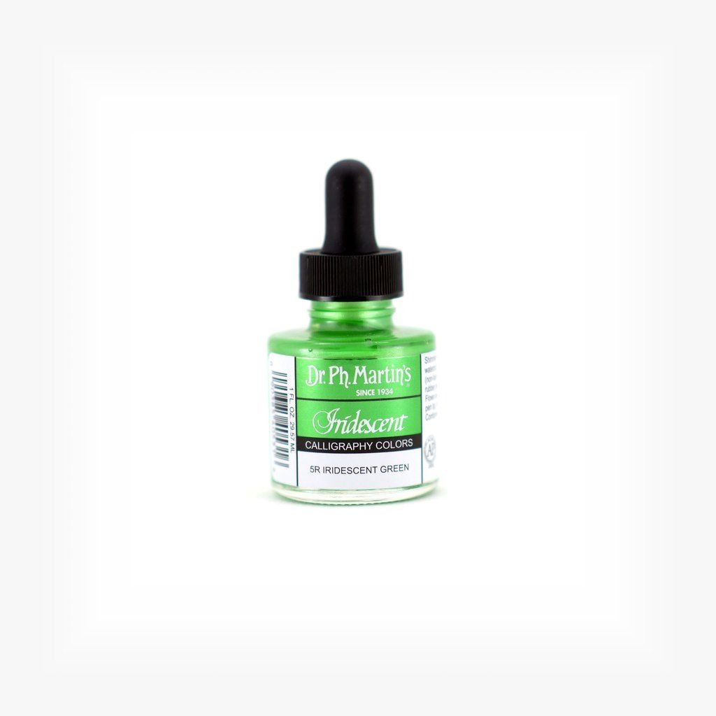 Dr. Ph. Martin's Iridescent Calligraphy Colors Paint - 30 ML Bottle - Iridescent Green (5R)