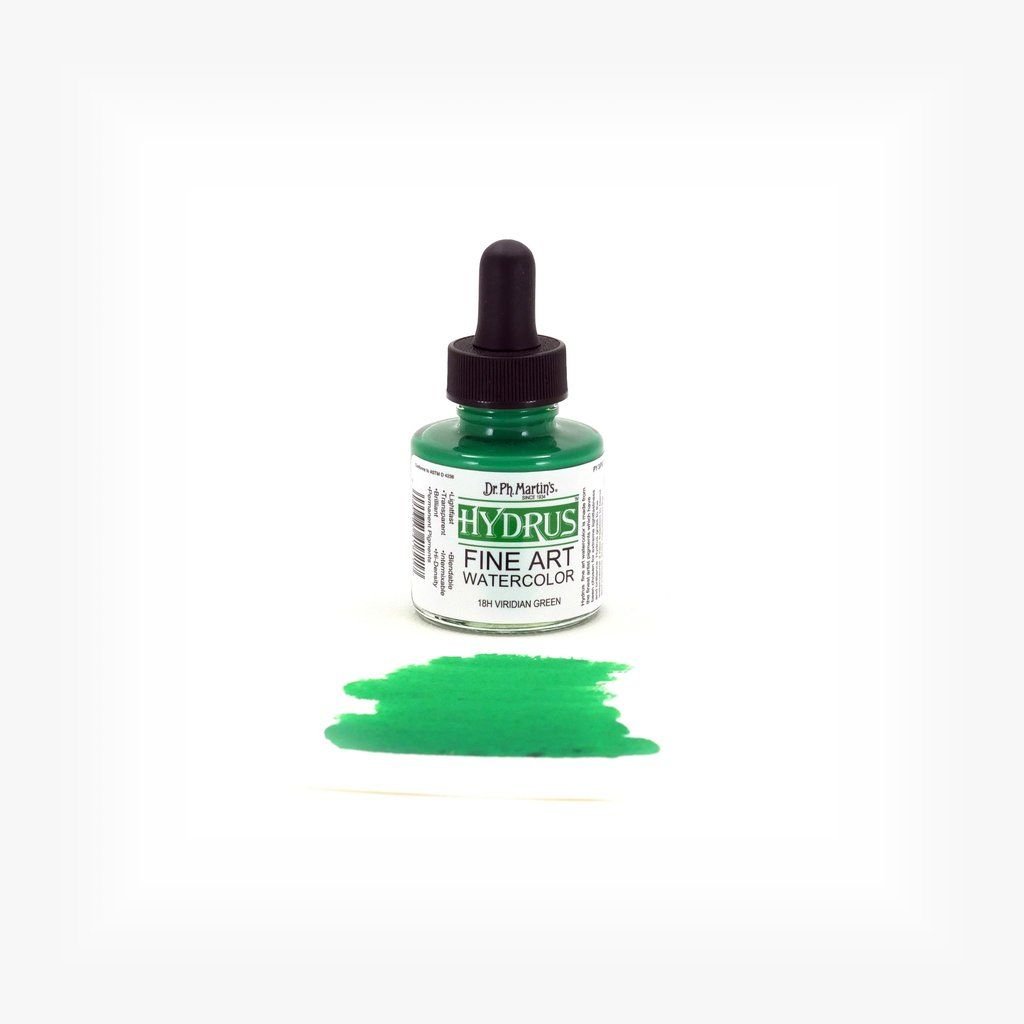 Dr. Ph. Martin's Hydrus Fine Art Watercolor Paint - 30 ml Bottle - Viridian Green (18H)