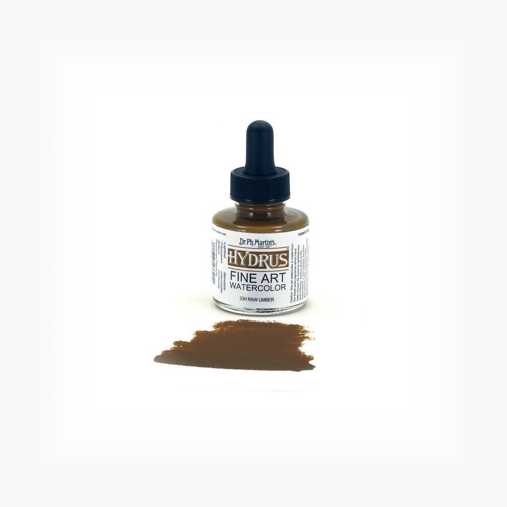 Dr. Ph. Martin's Hydrus Fine Art Watercolor Paint - 30 ml Bottle - Raw Umber (33H)