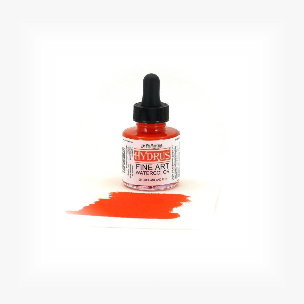 Dr. Ph. Martin's Hydrus Fine Art Watercolor Paint - 30 ml Bottle - Brilliant Cad Red (3H)