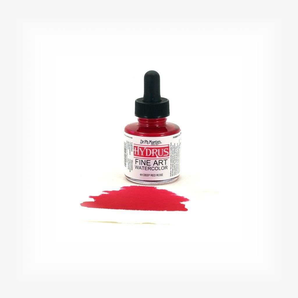 Dr. Ph. Martin's Hydrus Fine Art Watercolor Paint - 30 ml Bottle - Deep Red Rose (4H)