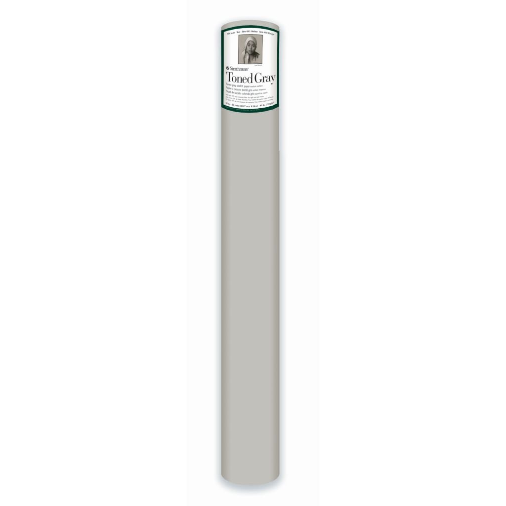 Strathmore 400 Series Toned Gray 42''x360'' Cool Grey Smooth 118 GSM Paper Roll