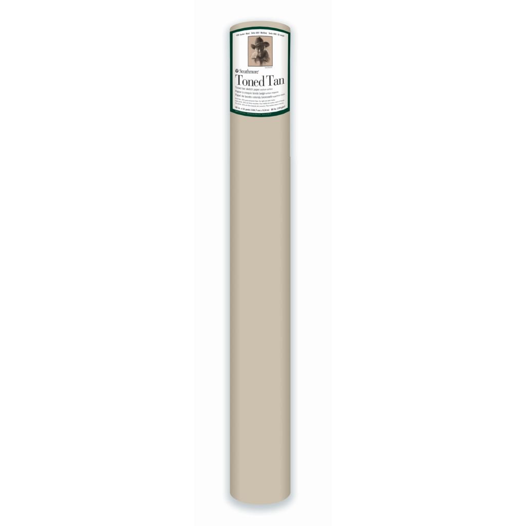 Strathmore 400 Series Toned Tan 42''x360'' Warm Tan Smooth 118 GSM Paper Roll