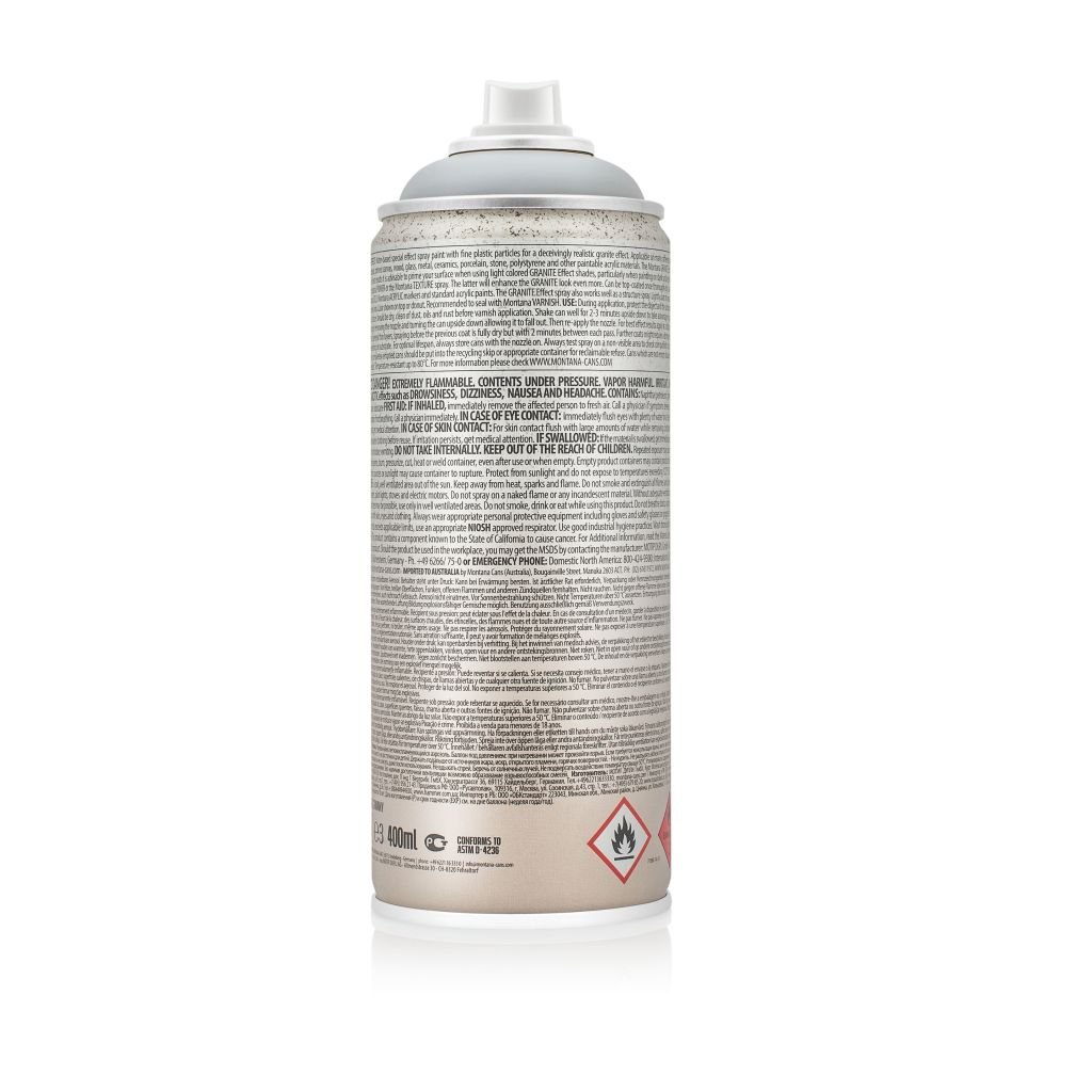 Montana Cans Granit Effect Spray Paint - 400 ML Can - Light Grey (EG 7000)
