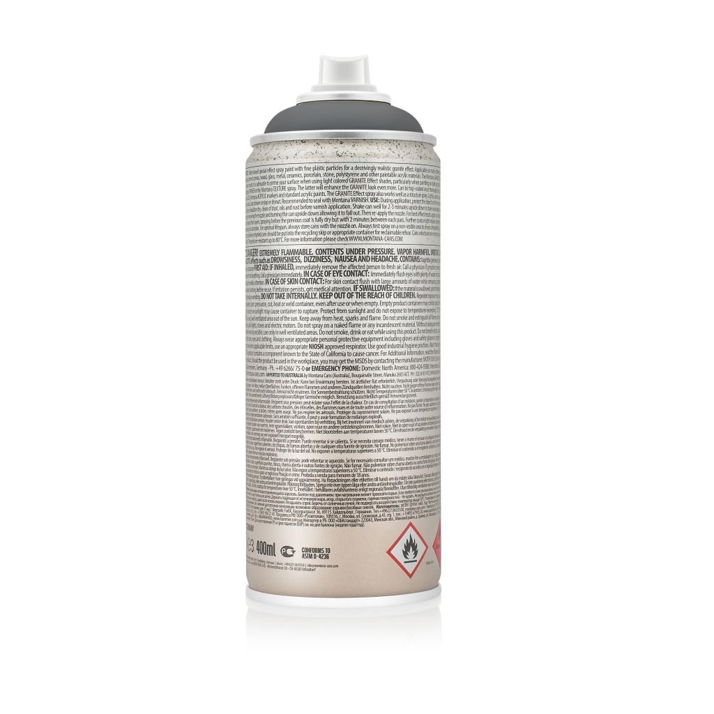 Montana Cans Granit Effect Spray Paint - 400 ML Can - Grey (EG 7050)