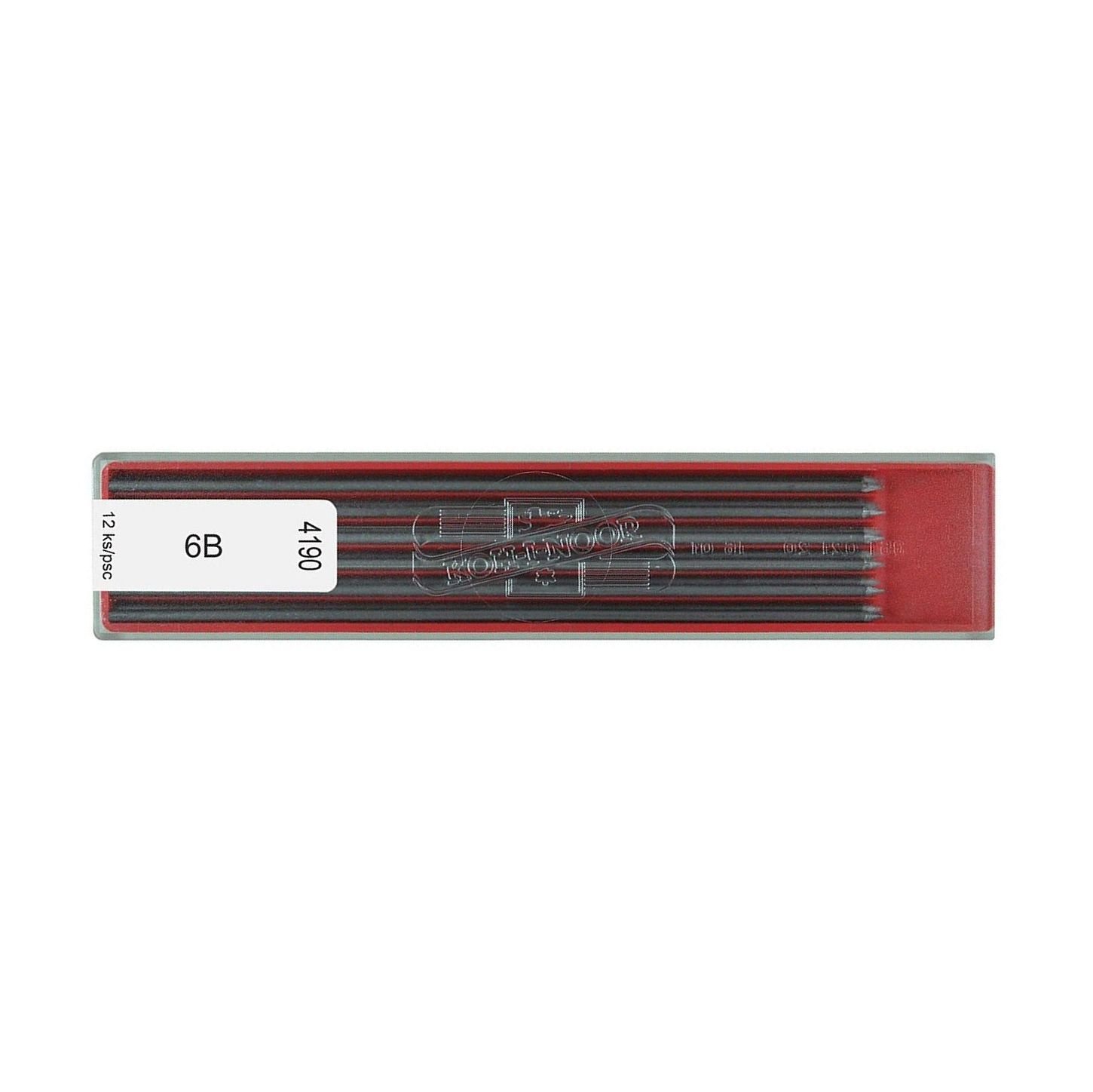 Koh-I-Noor Hardmuth High Quality Graphite Pencil Lead - Grade 6B - Lead Diameter 2 mm - Pack of 12