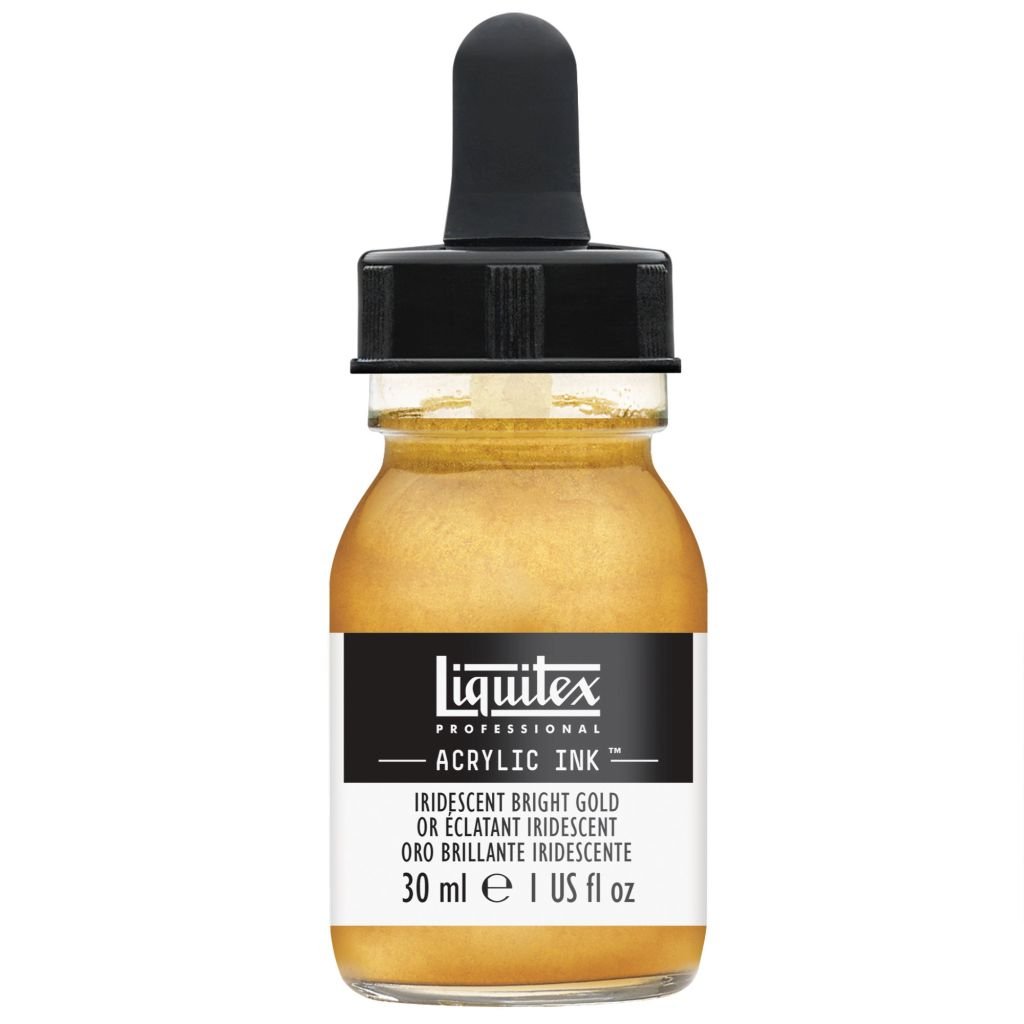 Liquitex Professional Acrylic Ink - Iridescent Bright Gold (234) - Bottle of 30 ML