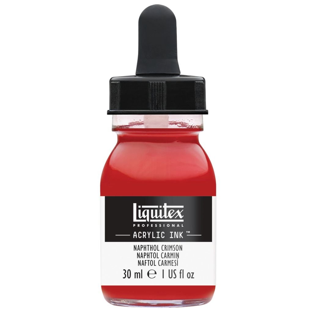 Liquitex Professional Acrylic Ink - Naphthol Crimson (292) - Bottle of 30 ML