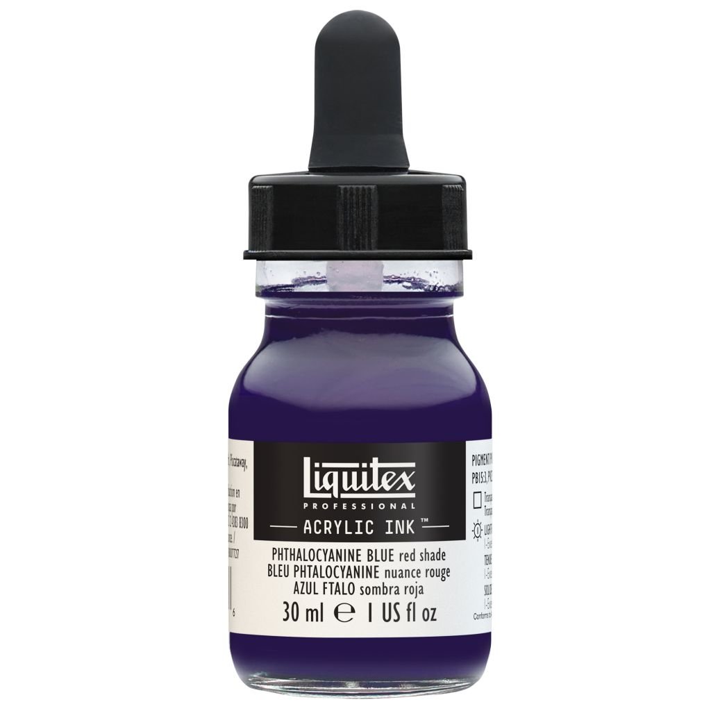 Liquitex Professional Acrylic Ink - Phthalocyanine Blue (Red Shade) (314) - Bottle of 30 ML