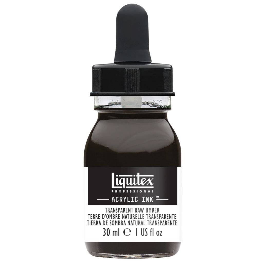 Liquitex Professional Acrylic Ink - Transparent Raw Umber (333) - Bottle of 30 ML