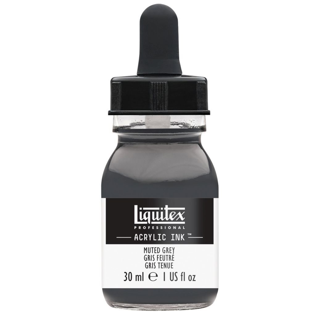 Liquitex Professional Acrylic Ink - Grey Muted (505) - Bottle of 30 ML