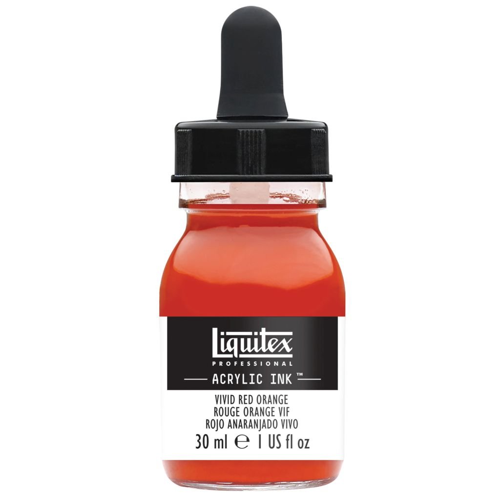 Liquitex Professional Acrylic Ink - Vivid Red Orange (620) - Bottle of 30 ML