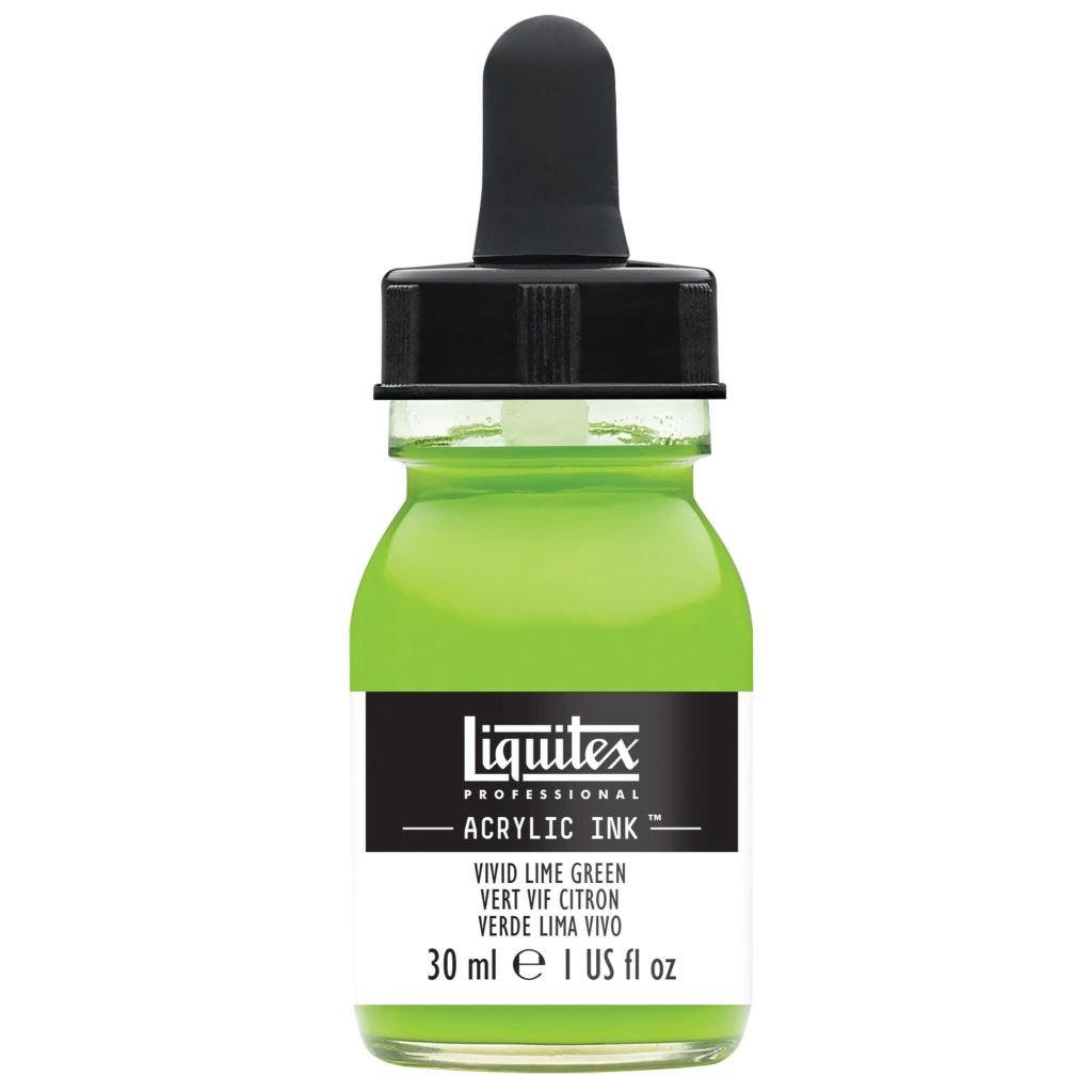 Liquitex Professional Acrylic Ink - Vivid Lime Green (740) - Bottle of 30 ML