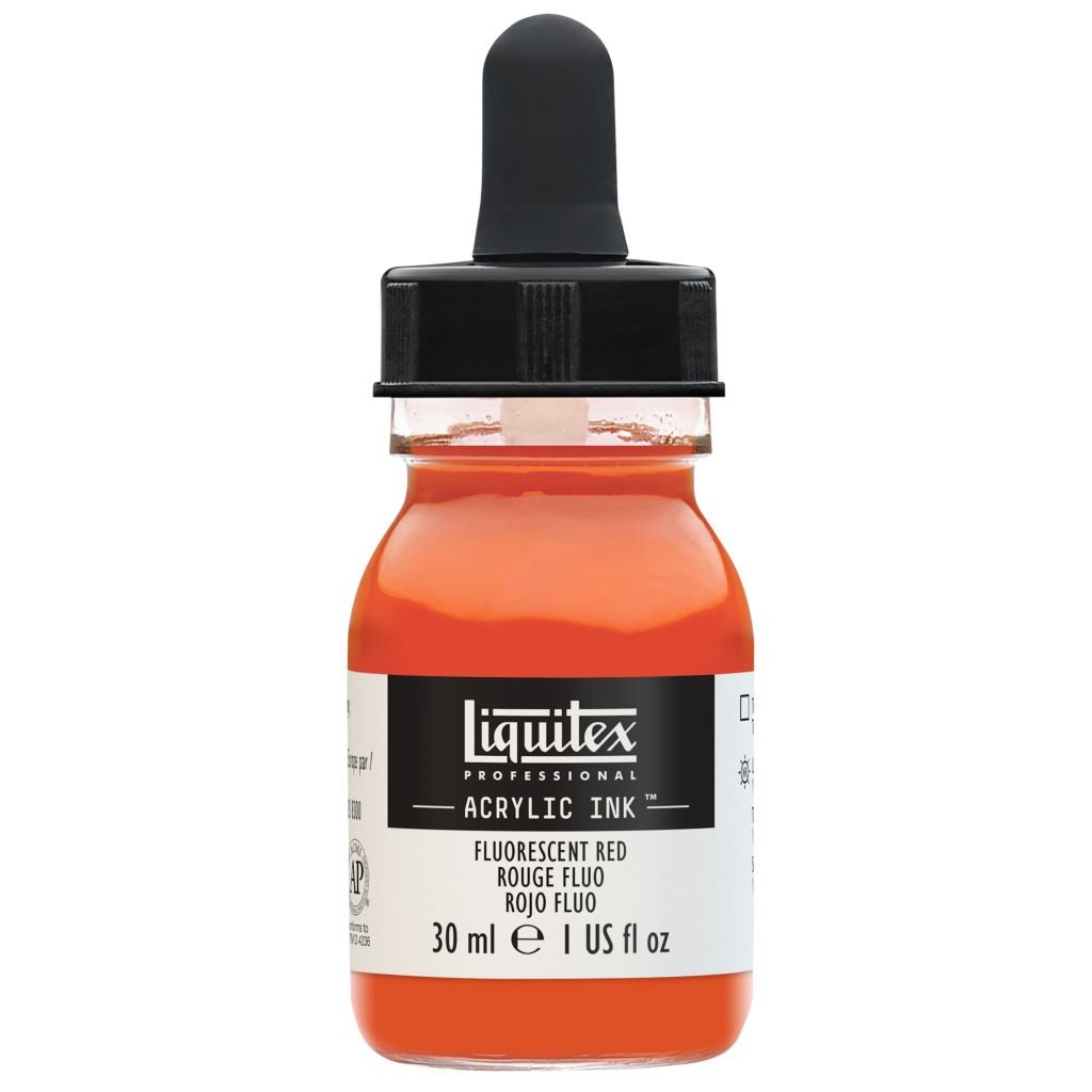 Liquitex Professional Acrylic Ink - Fluorescent Red (983) - Bottle of 30 ML