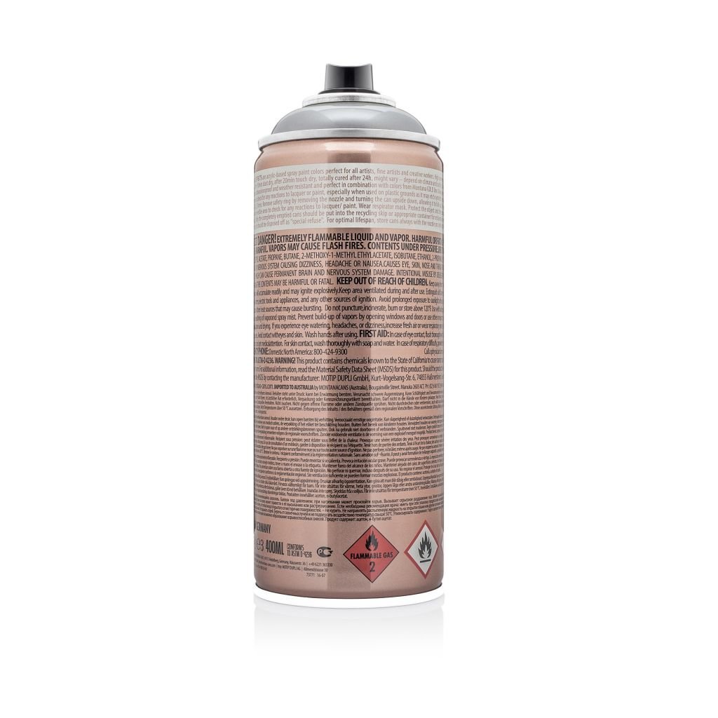 Montana Cans Metallic Effect Spray Paint - 400 ML Can - Silver (EMC 7010)