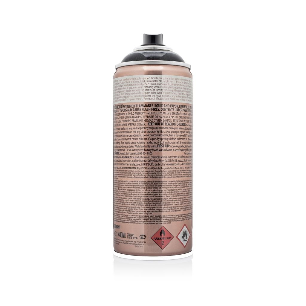 Montana Cans Metallic Effect Spray Paint - 400 ML Can - Black (EMC 9000)