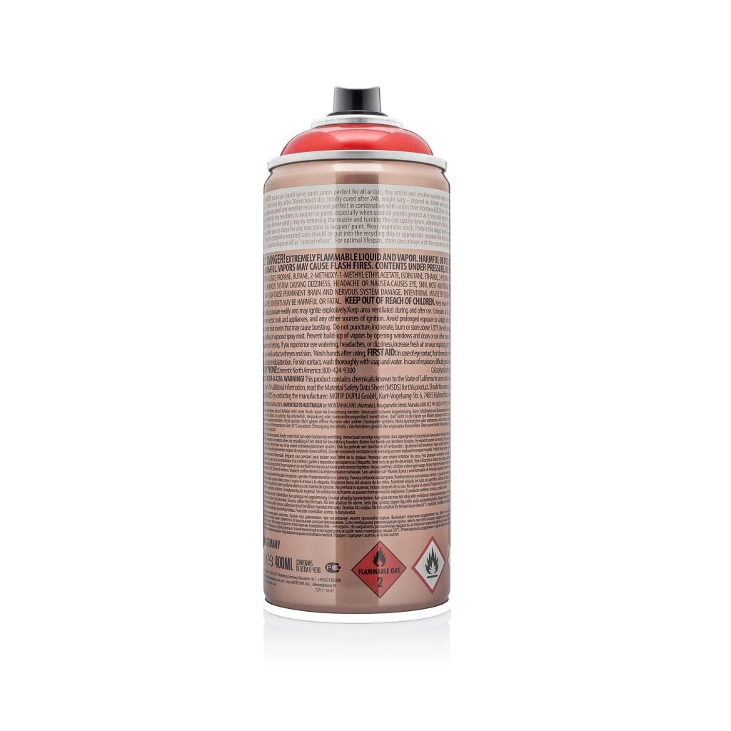Montana Cans Metallic Effect Spray Paint - 400 ML Can - Red (EMC 3020)