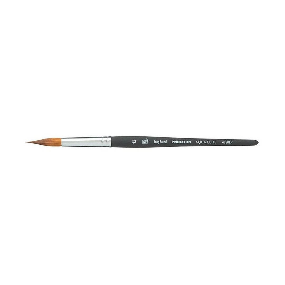 Princeton Series 4850 Aqua Elite Synthetic Kolinsky Sable Brush - Long Round - Short Handle - Size: 8