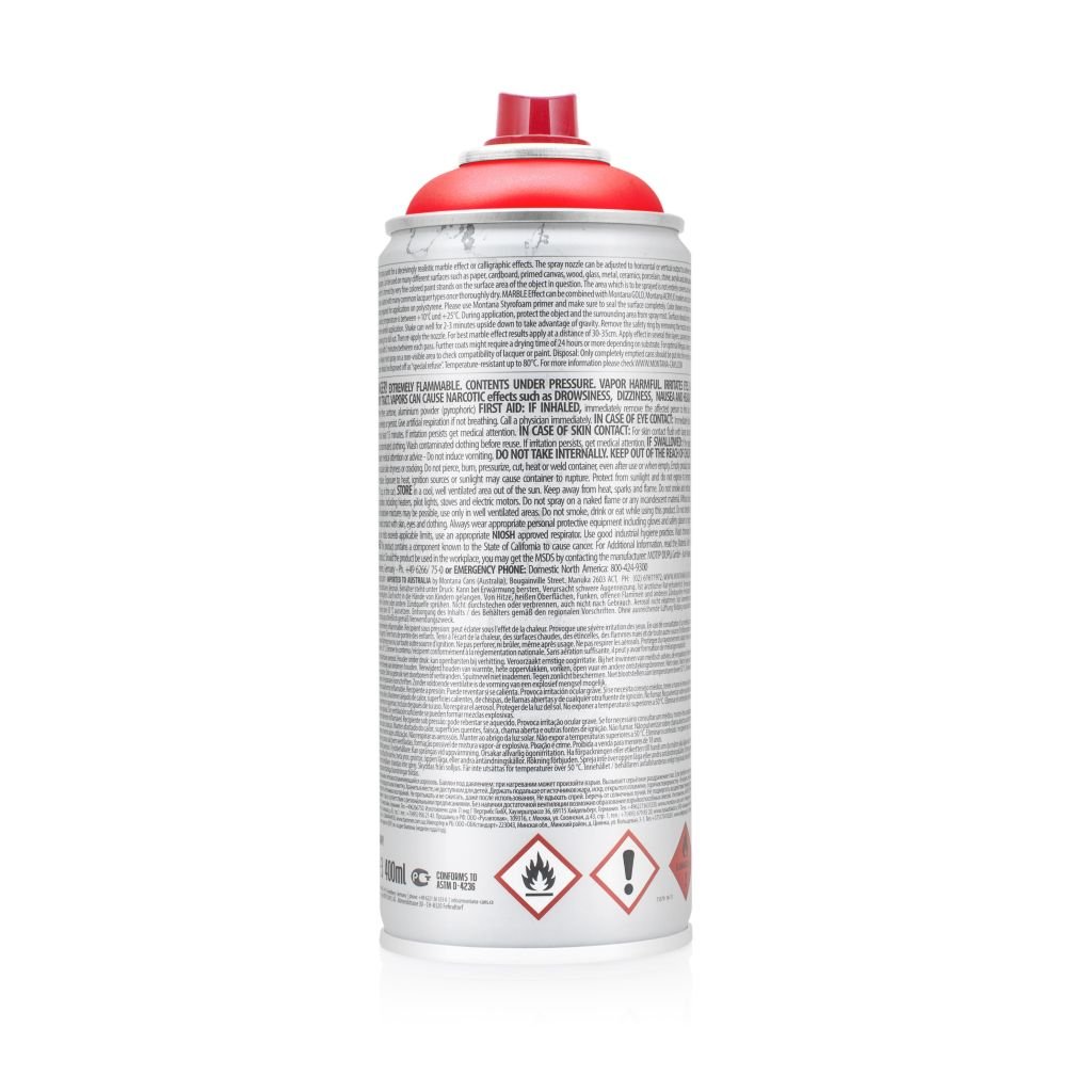 Montana Cans Marble Effect Spray Paint - 400 ML Can - Red (EM 3000)