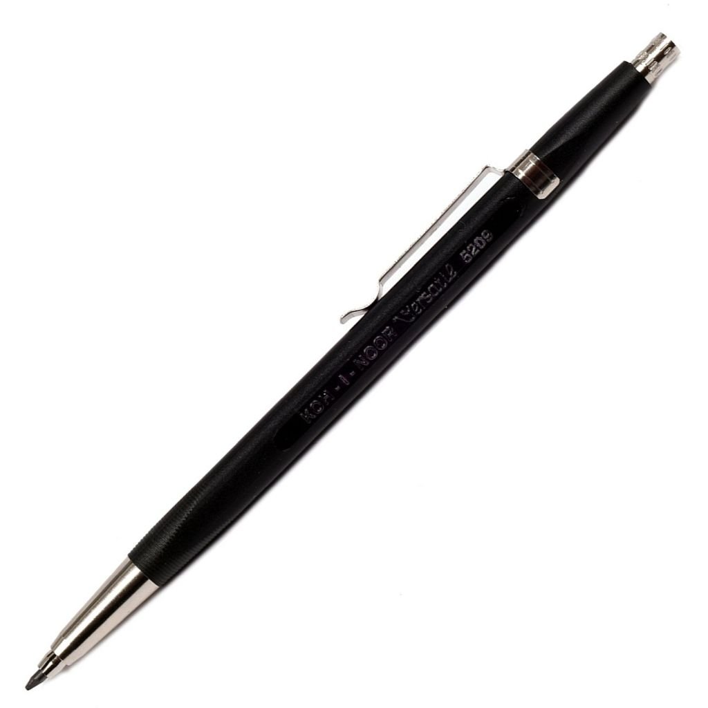 Koh-i-noor 5209 Versatil Mechanical Clutch Pencil / Leadholder - 2.0 MM - Black Plastic Body with Metal Fitting