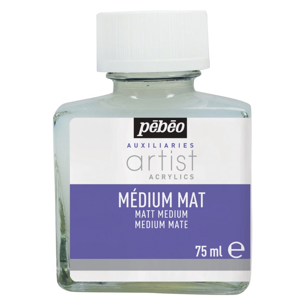Pebeo Extra Fine Artist Acrylics Auxiliaries -  Matt Medium - 75 ml bottle