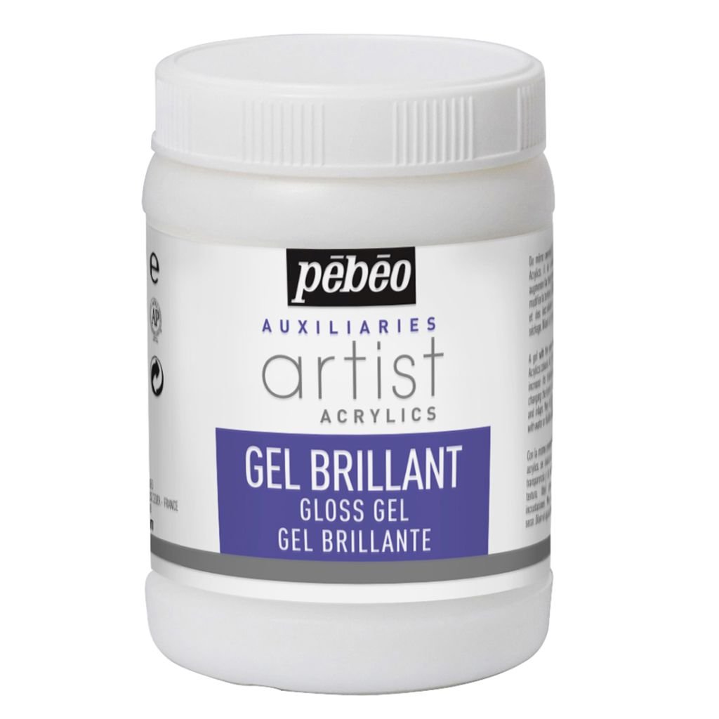 Pebeo Extra Fine Artist Acrylics Auxiliaries -  Gloss Gel - 250 ml jar