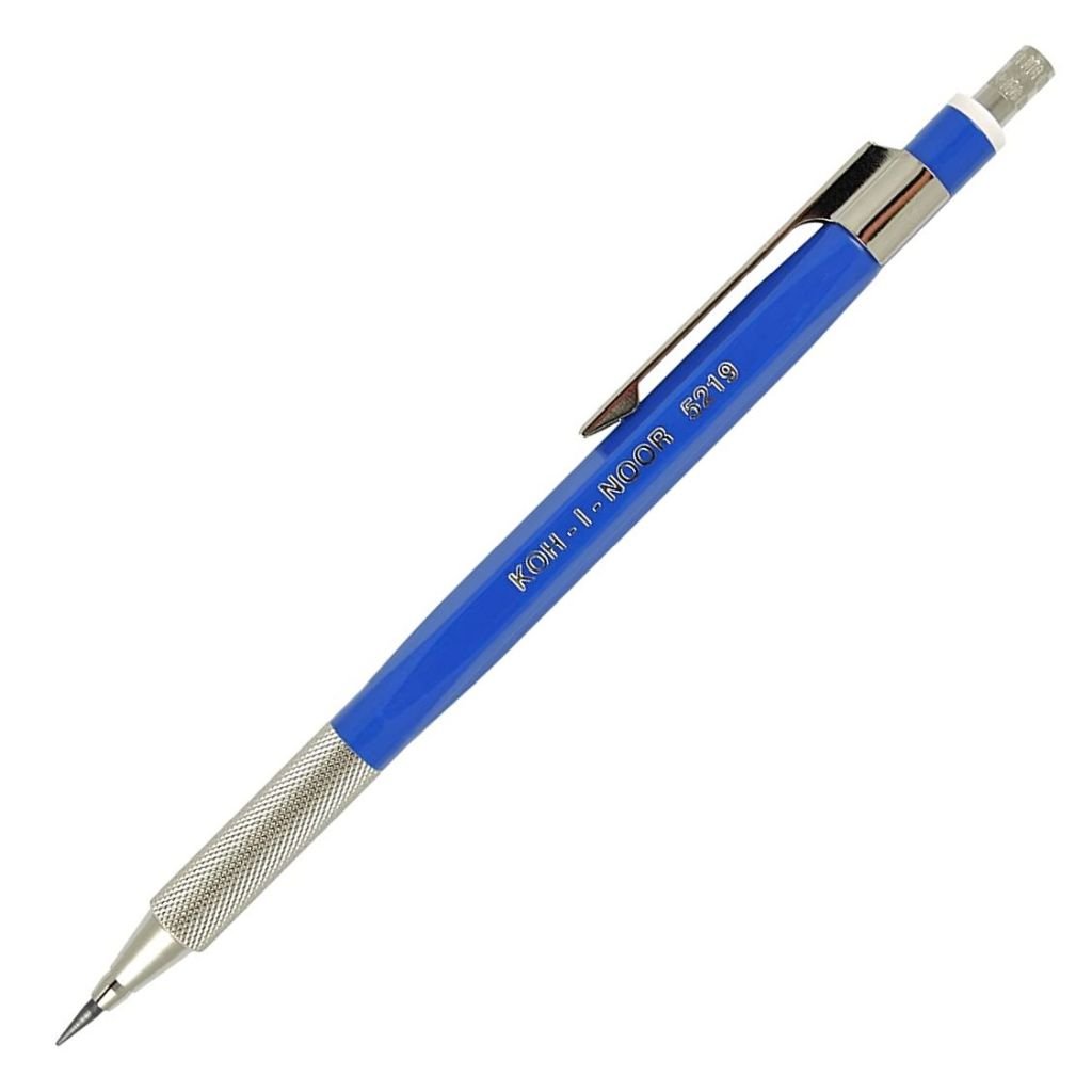 Koh-i-noor 5219 Mechanical Clutch Pencil / Leadholder - 2 MM - Blue Plastic Body