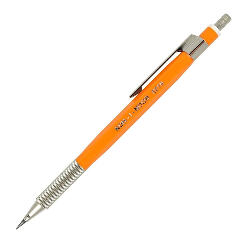 Koh-i-noor 5219 Mechanical Clutch Pencil / Leadholder - 2 MM - Yellow Plastic Body