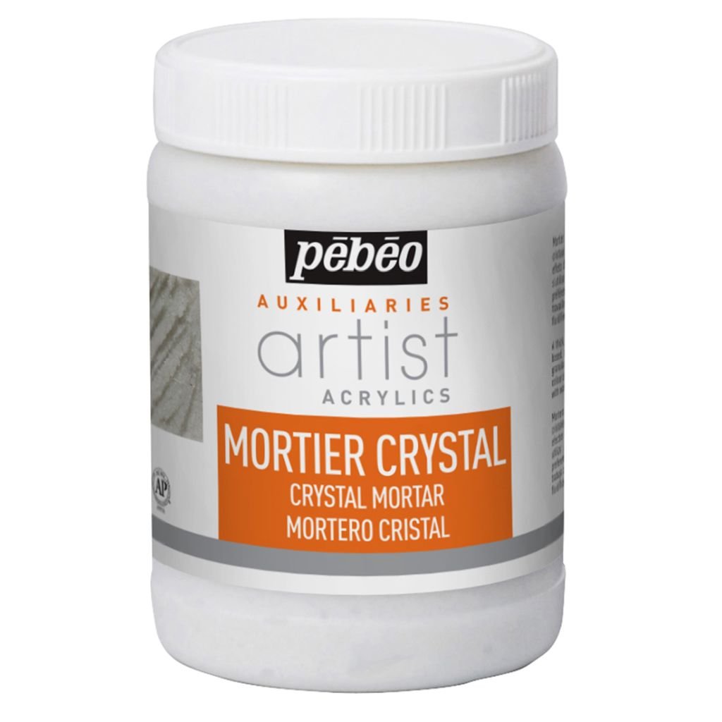 Pebeo Extra Fine Artist Acrylics Auxiliaries -  Crystal Mortar / Texture Gel - 250 ml jar