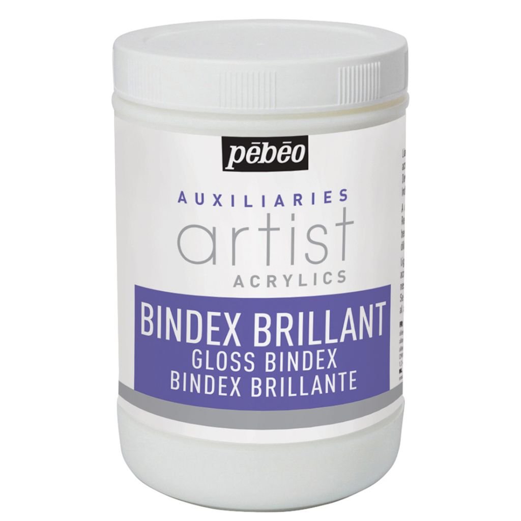 Pebeo Extra Fine Artist Acrylics Auxiliaries - Gloss Bindex - 1000 ml jar