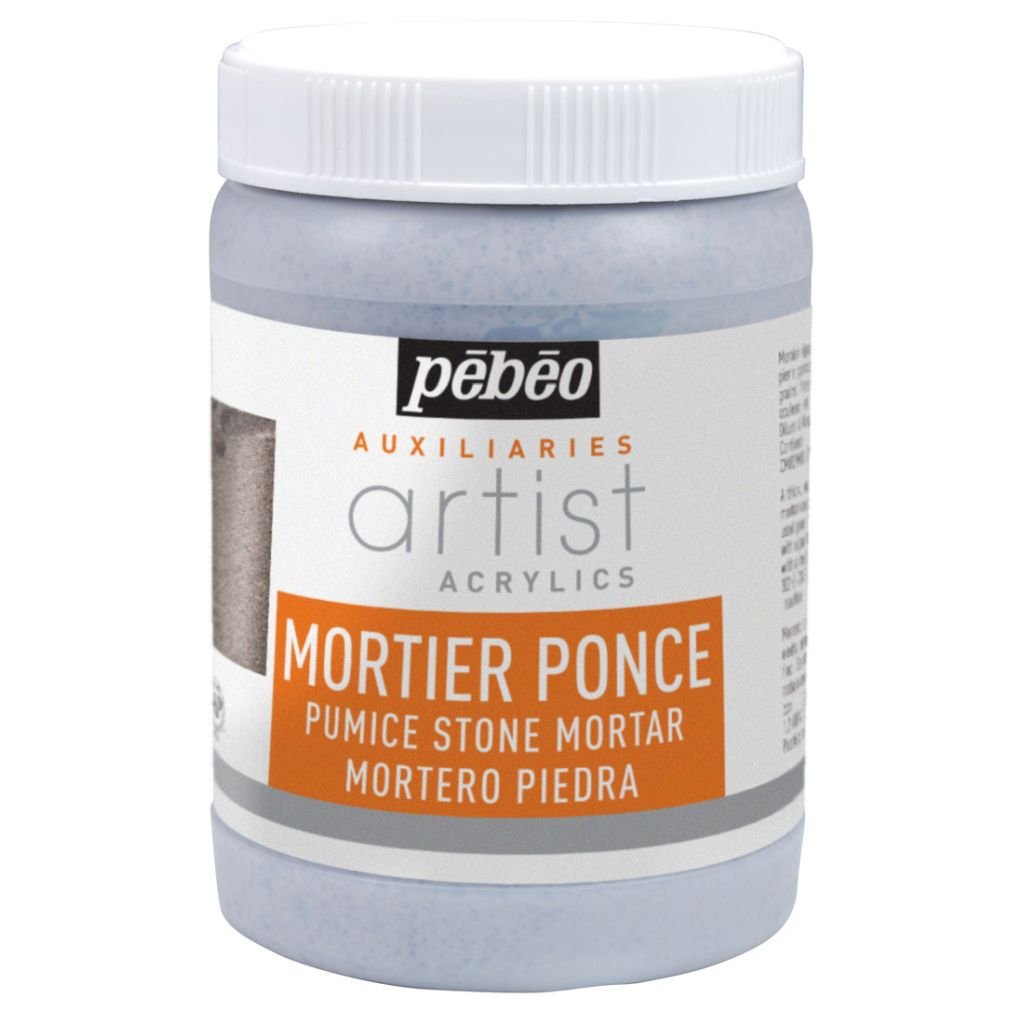 Pebeo Extra Fine Artist Acrylics Auxiliaries -  Pumice Stone Mortar / Texture Gel - 250 ml jar