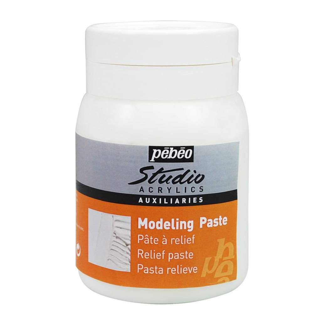 Pebeo Studio Acrylics Auxiliaries - Modeling Paste - Jar of 500 ml
