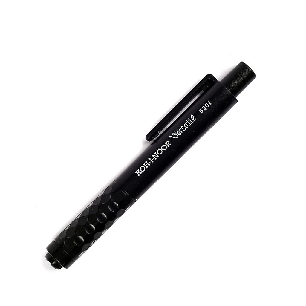 Koh-i-noor 5301 Mephisto Mechanical Clutch Pencil / Leadholder - 5.6 MM - Black Plastic Body with Clip